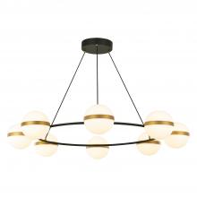 ALORA CH302008MBBG - Tagliato 44-in Matte Black/Brushed Gold LED Chandeliers