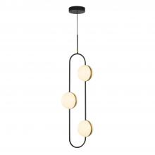 ALORA PD302003MBBG - Tagliato 3 Head Matte Black/Brushed Gold LED Pendant