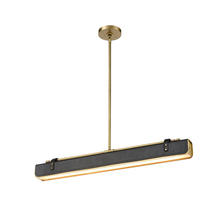 ALORA PD307931VBTL - Valise 31-in Vintage Brass/Tuxedo Leather LED Pendant