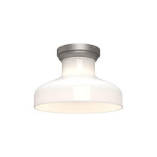 ALORA FM540011BNGO - Westlake 11-in Brushed Nickel/Glossy Opal Glass 1 Light Flush Mount