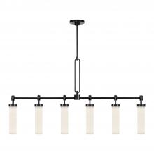 ALORA LP355652UBGO - Wynwood 52-in Urban Bronze/Glossy Opal 6 Lights Linear Pendant