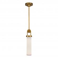 ALORA PD355015VBGO - Wynwood 15-in Vintage Brass/Glossy Opal 1 Light Pendant