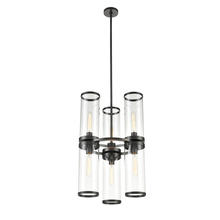 ALORA CH311633UBCG - REVOLVE II CHANDELIER 6 LIGHT URBAN BRONZE CLEAR GLASS